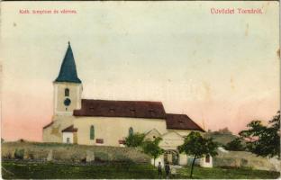 Torna, Abaúj-Torna, Turnau, Turna nad Bodvou; Római katolikus templom és várrom. Steinberger Ignác kiadása / church and castle ruins