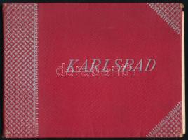 cca 1910-1920 Karlsbad, képes leporelló 24 db fekete-fehér fotóval, 15x10 cm méretben