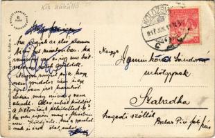 1917 Balázsfalva, Blasendorf, Blaj; tér, templom. Vasúti levelezőlapárusítás 8971. / square, church ...