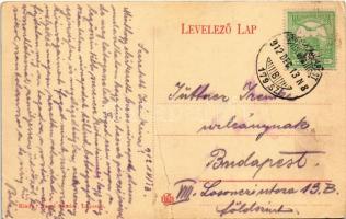 1912 Lugos, Lugoj; látkép, híd, színház. Nagel Sándor kiadása / general view, bridge, theatre + &quo...