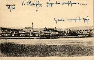 1930 Várpalota, látkép, vár, templom, zsinagóga