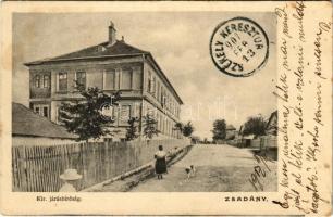 1907 Hernádzsadány, Zsadány, Zdana; Kir. járásbíróság. Nyulászi Béla kiadása / county court (fl)