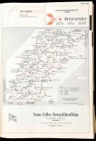 1987 Norvég vasúti menetrend, benne teljes vasúti, hajó, busz, repülő, stb hálózat menetrendje