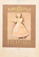 cca 1950 Légrády Sándor (1906-1987): 19 db étlap és itallap terve, akvarell és/vagy tempera, papír v...