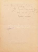 cca 1950 Légrády Sándor (1906-1987): 19 db étlap és itallap terve, akvarell és/vagy tempera, papír v...