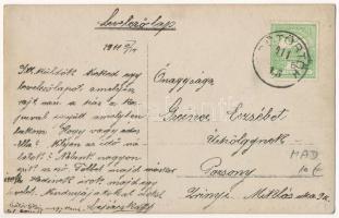 1911 Csütörtök, Csötörtök, Stvrtok; Kastély szálló és kapuja / castle hotel and entry gate. photo (f...