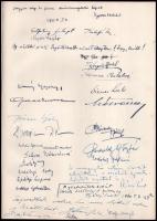 Sárdy Brutus (1892-1970) festőművész 1959-ben rendezett kiállítása alkalmából készített vendégkönyv,...