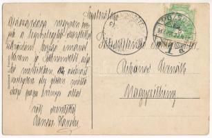 1912 Pozsony, Pressburg, Bratislava; Stefánia út építése, villamos, lovashintó. Hardtmuth E. kiadása...