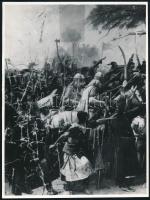 cca 1950-60 Munkácsy Mihály (1844-1900) Honfoglalás c. monumentális festményéről, egyik főművéről ké...