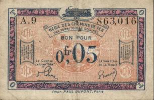 Német Birodalom/Weimari Köztársaság/megszállt (francia) Rajna-vidék/Francia-belga vasúttársaság 1923. 0,05Fr (3x) T:III