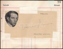 cca 1920-1940 Nagy autogram gyűjtemény, 7 füzetben és 1 borítékban, beragasztott és bírt aláírásokka...