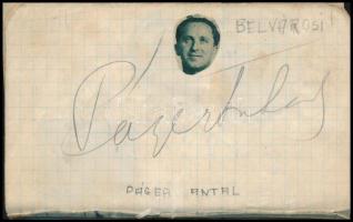 cca 1920-1940 Nagy autogram gyűjtemény, 7 füzetben és 1 borítékban, beragasztott és bírt aláírásokka...