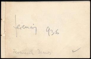 cca 1920-1940 Nagy autogram gyűjtemény, 7 füzetben és 1 borítékban, beragasztott és bírt aláírásokka...