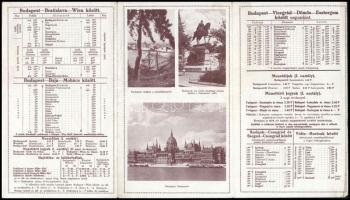 cca 1930 Magyar Királyi Folyam-és Tengerhajózási Részvénytársaság személyhajó járatai, térképpel és ...
