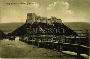 Barcaföldvár, Brassó-Földvár, Marienburg, Feldioara; várrom. Josef Stenner & Sohn / Burg Ruine / castle