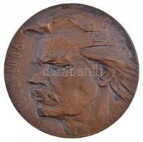 Szovjetunió ~1968. Makszim Gorkij születésének 100. évfordulója Br emlékérem (60mm) T:2 patina  Sovietunion ~1968. The 100th Anniversary of Maxim Gorky Br commemorative medallion (60mm) C:XF patina