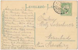 1909 Pöstyén-fürdő, Bad Pistyán, Kúpele Piestany; Magyar korona virágágyás / Blumenparterre (ung. Kr...