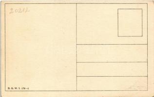Herzliche Grüsse / Art Nouveau lady. B.K.W.I. 178-1. s: Mela Koehler (Rb)