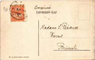 1905 Budapest V. Igazságügyi palota lépcsőháza, belső. Divald Károly 39