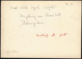 cca 1910 Brassó-vidéki hegyek, Királykő, Erdélyi Mór felvétele, hátulján feliratozva, 11,5×16 cm / /...