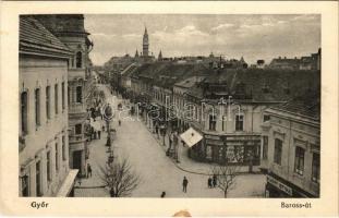 1915 Győr, Baross út, Schöpf István és Kocsis Jenő üzlete (EK)