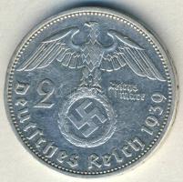 Német 3. Birodalom 1939A 2M Ag "Hindenburg" T:3 ph