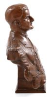 Donáth László: Vitéz nagybányai Horthy Miklós mellszobra / büszt, m: 25 cm 3,5 kg Jelzés a talpán