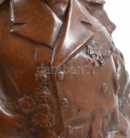 Donáth László: Vitéz nagybányai Horthy Miklós mellszobra / büszt, m: 25 cm 3,5 kg Jelzés a talpán