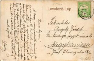 Szentgotthárd, Rába part, Központi kávéház, templom, Önkéntes tűzoltó egylet székháza (EK)