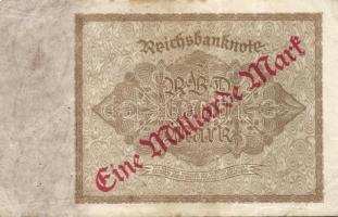 Német Birodalom / Weimari Köztársaság 1922. "Ein Billiarde Mark" korabeli érdekes hamisítv...