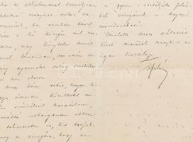 1895 ifj Tisza Kálmán (1867-1947), a miniszterelnök fiának saját kézzel írt levele Szél Kálmán nagys...