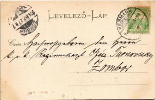 1904 Újtátrafüred, Neu-Schmecks, Novy Smokovec (Magas-Tátra, Vysoké Tatry); utca, üzlet / street vie...