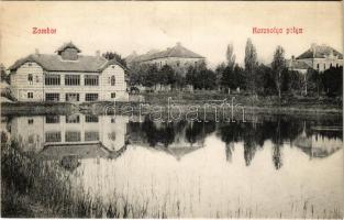Zombor, Sombor; Korcsolya pálya, Ferenc József laktanya / ice skating hall, rink, military barracks