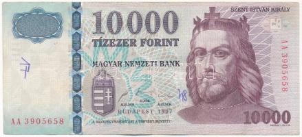 1997. 10.000Ft AA 3905658 T:III / Hungary 1997. 10.000 Forint AA 3905658 C:F  Adamo F58