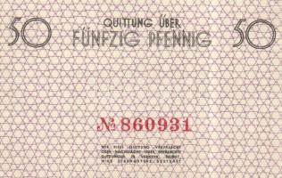 Német 3. Birodalom / Litzmannstadt Getto 1940. 50Pf T:III- csak egyszer minimál hajtva, törve nem