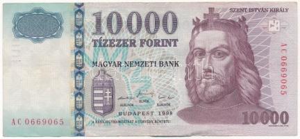 1998. 10.000Ft AC 0669065 T:III / Hungary 1998. 10.000 Forint AC 0669065 C:F  Adamo F58A2