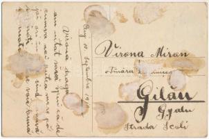 1919 Kolozsvár, Cluj; Igazságügyi palota, lovashintó / financial palace, horse chariot (Rb)