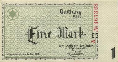 Német 3. Birodalom / Litzmannstadt Getto 1940. 1M T:I