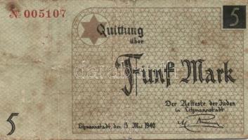 Német 3. Birodalom / Litzmannstadt Getto 1940. 5M T:III