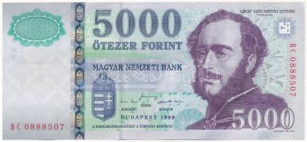 1999. 5000Ft BC 0888507 T:II- / Hungary 1999. 5000 Forint BC 0888507 C:VF Adamo F57.2