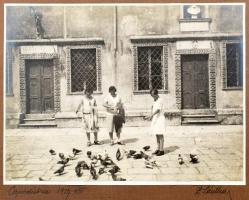 1927 Szlovéniai tájképek, városképek, 8 db (Capodistria/Koper, Pirano/Piran, stb.), kartonra ragaszt...