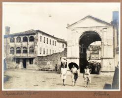 1927 Szlovéniai tájképek, városképek, 8 db (Capodistria/Koper, Pirano/Piran, stb.), kartonra ragaszt...