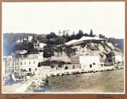 1927 Szlovéniai tájképek, városképek, 8 db (Capodistria/Koper, Pirano/Piran, stb.), kartonra ragaszt...