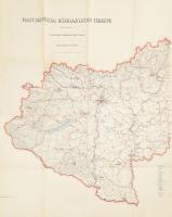 1942 Magyarország közigazgatási térképe, 1:500 000, két részből álló térkép a visszatért területekkel, részenként 104×84 cm