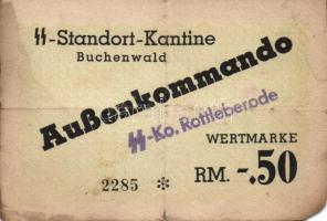 Német 3. Birodalom / Buchenwald Konzentrationslager "SS"-Standort-Kantine 1940-es évek 0,50RM T:IV RR!!