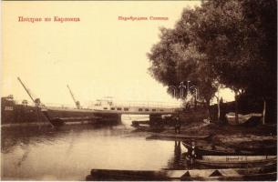 Karlóca, Karlowitz, Sremski Karlovci; Parobrodska Stanica / Hajóállomás. W. L. 310. / ship station