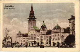 1915 Szabadka, Subotica; Városháza, Taussig Vilmos üzlete, drogéria / town hall, shops, drugstore (EK)