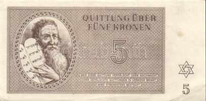 Német 3. Birodalom / Theresienstadt Getto 1943. 1K, 2K, 5K, 10K, 20K, 50K, 100K teljes sor T:II, II/...