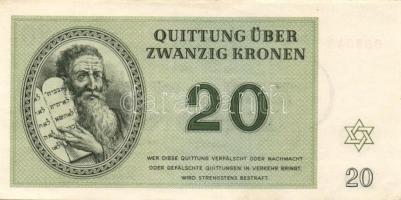 Német 3. Birodalom / Theresienstadt Getto 1943. 1K, 2K, 5K, 10K, 20K, 50K, 100K teljes sor T:II, II/...