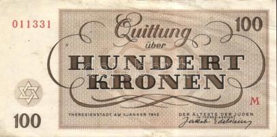 Német 3. Birodalom / Theresienstadt Getto 1943. 1K, 2K, 5K, 10K, 20K, 50K, 100K teljes sor T:II, II/...